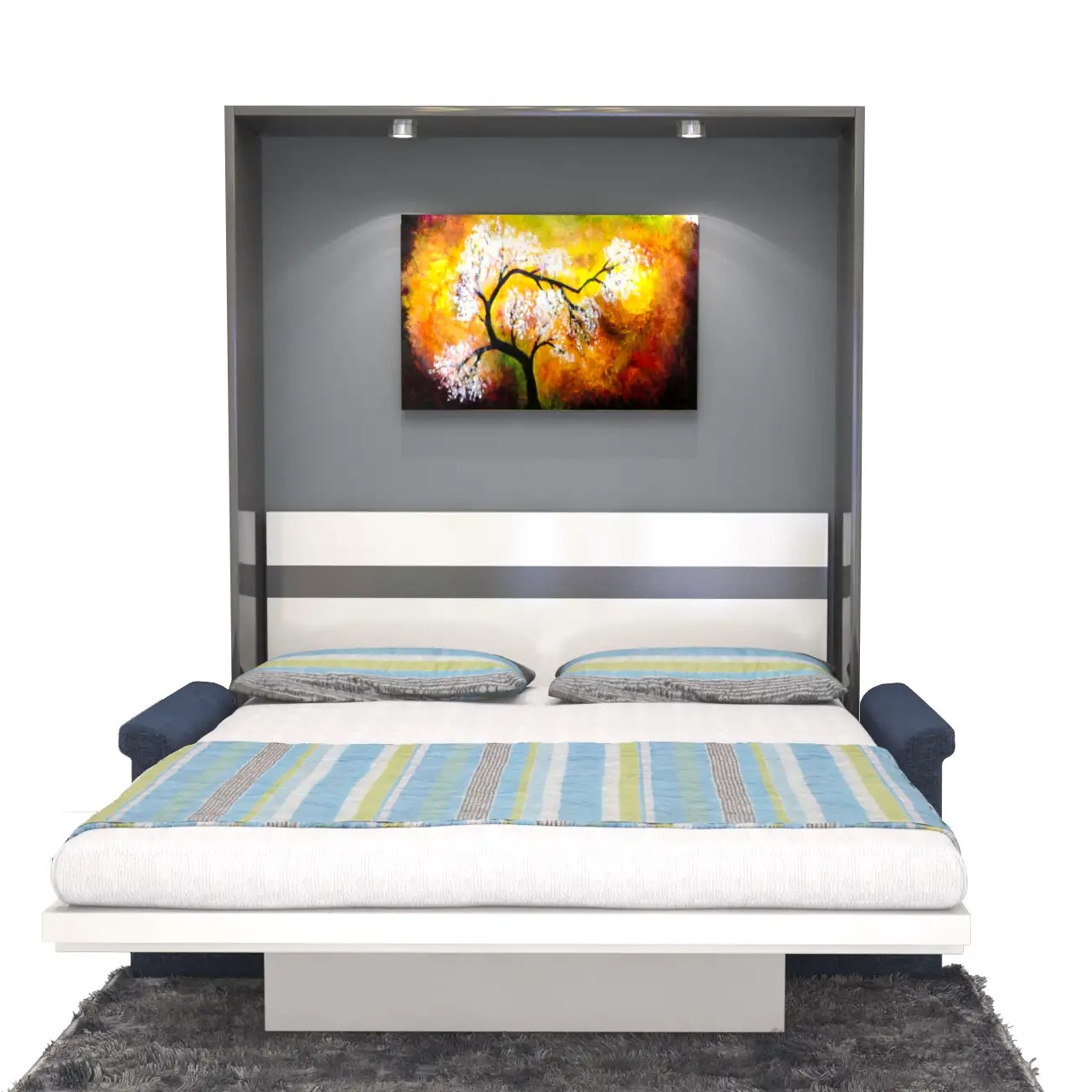 Oliver A Wallbed with Sofa Queen size - rear_view
