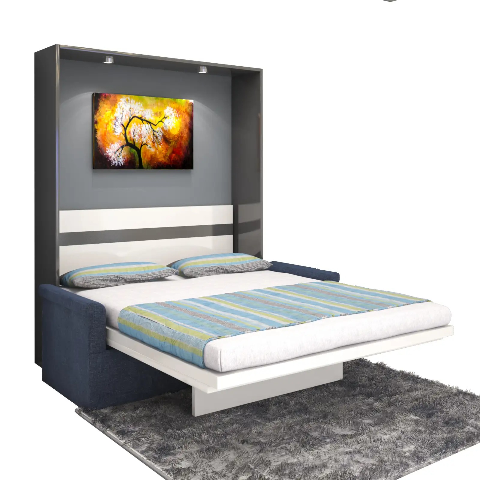 Oliver A Wallbed with Sofa Queen size - left_view