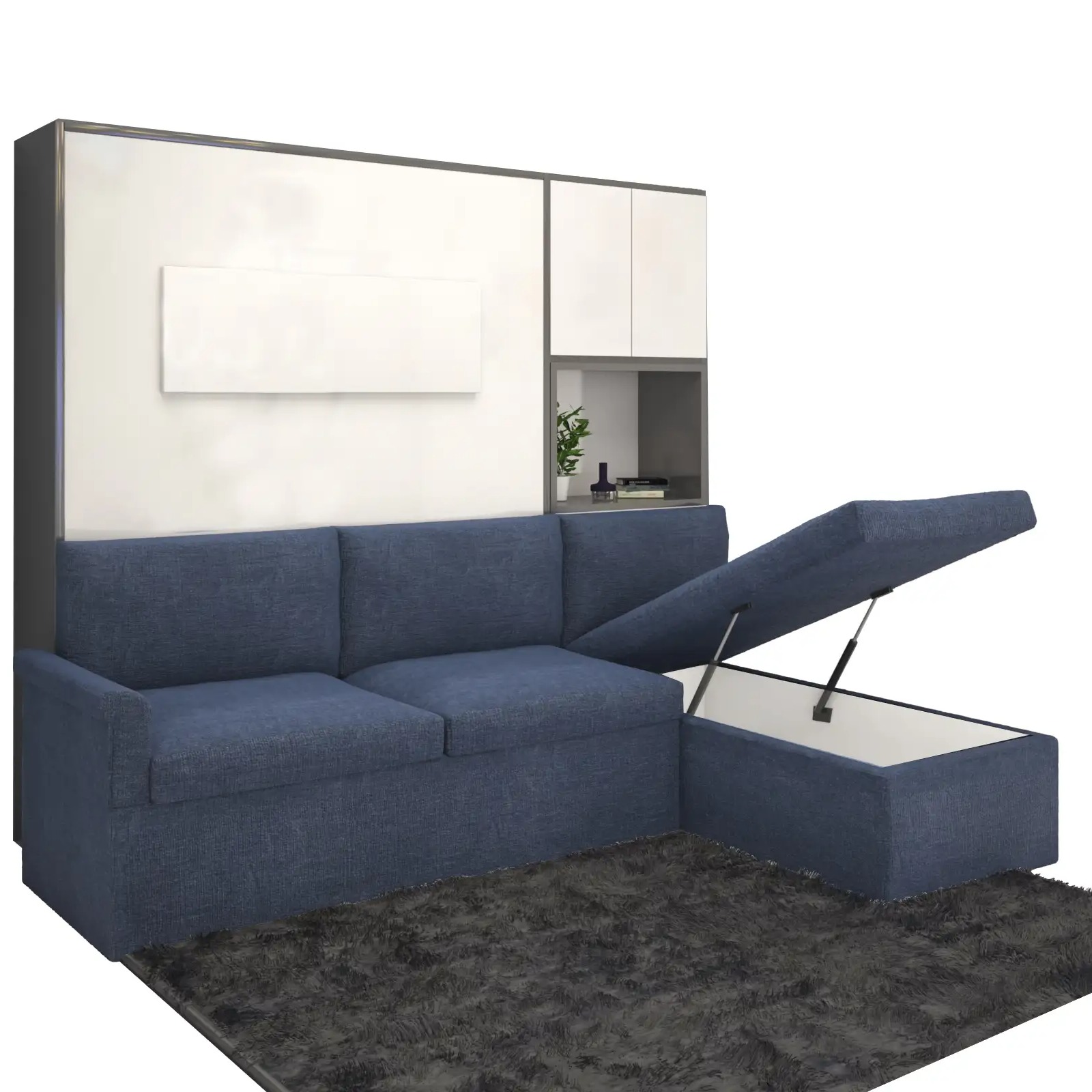 Oliver LX Wallbed with Sofa Queen size - left_view