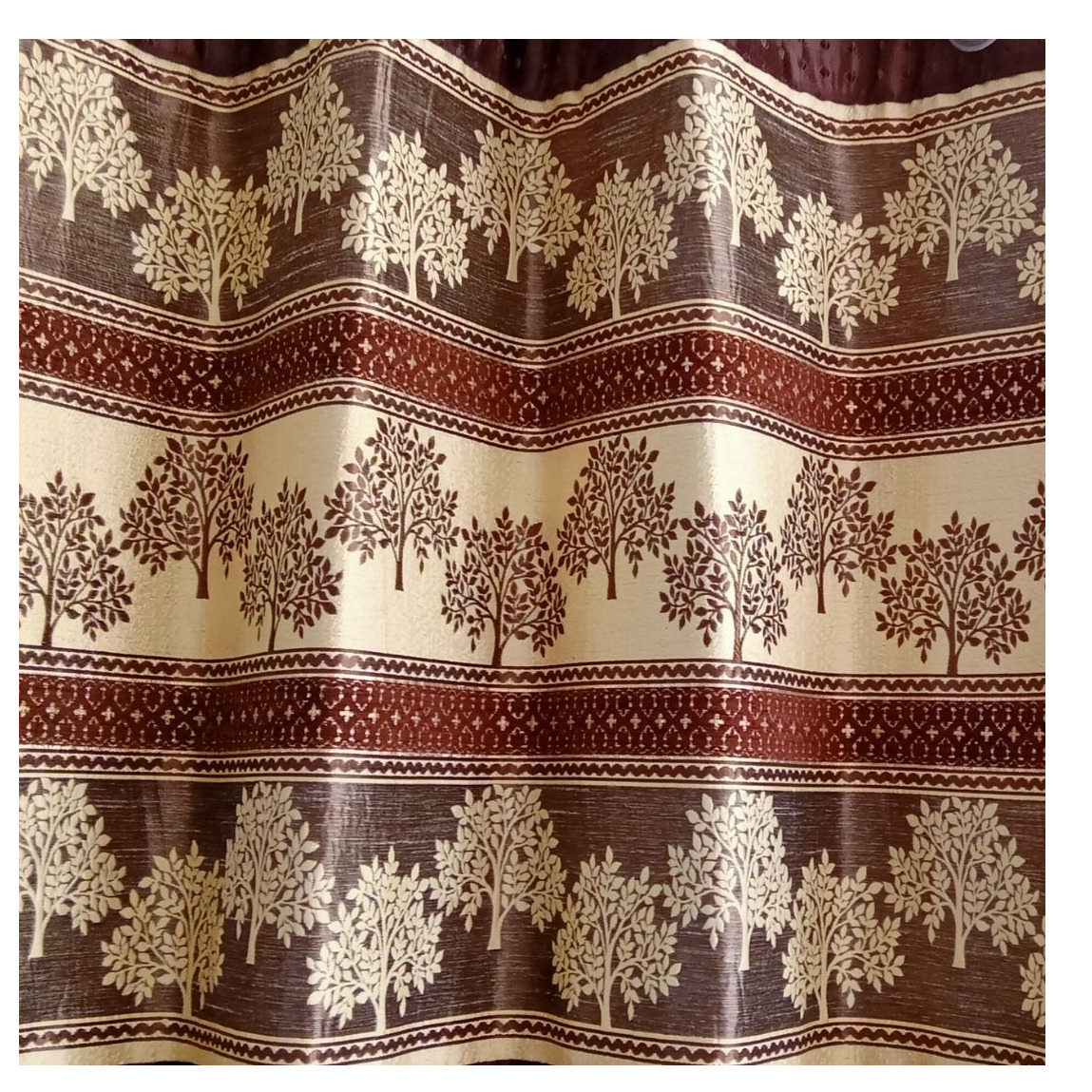 Brown Polyster Curtain For Door - front_view