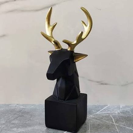 Black Reindeer Room decor figure - top-view
