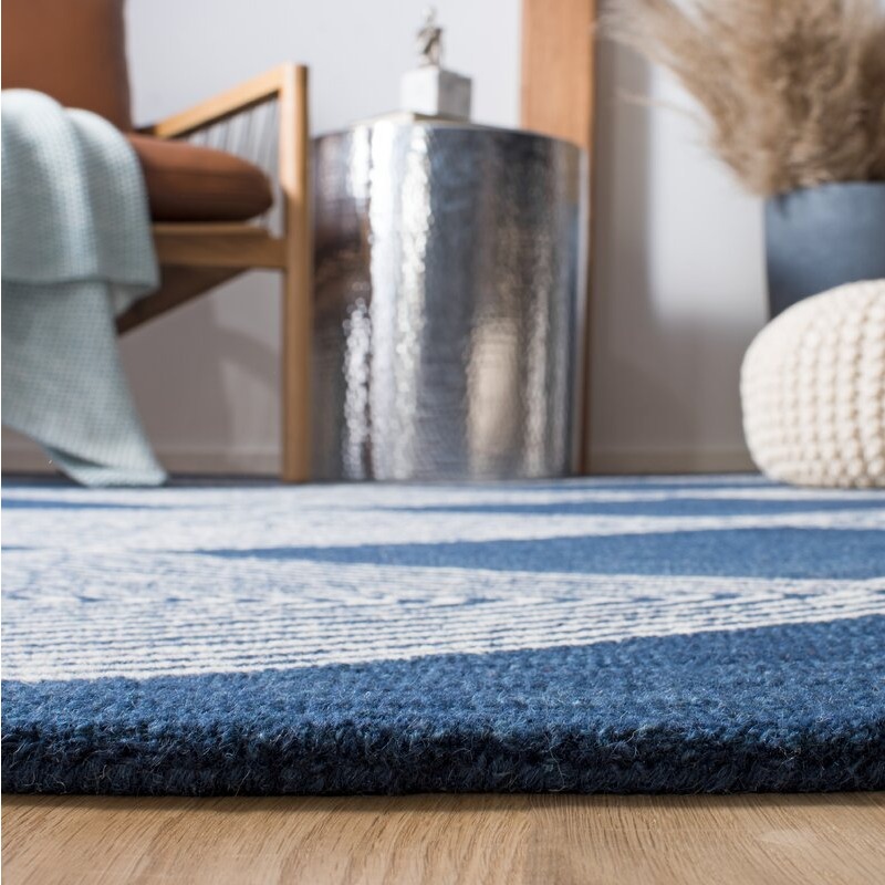 Konopka Geometric Handmade Tufted Rug - rear-view