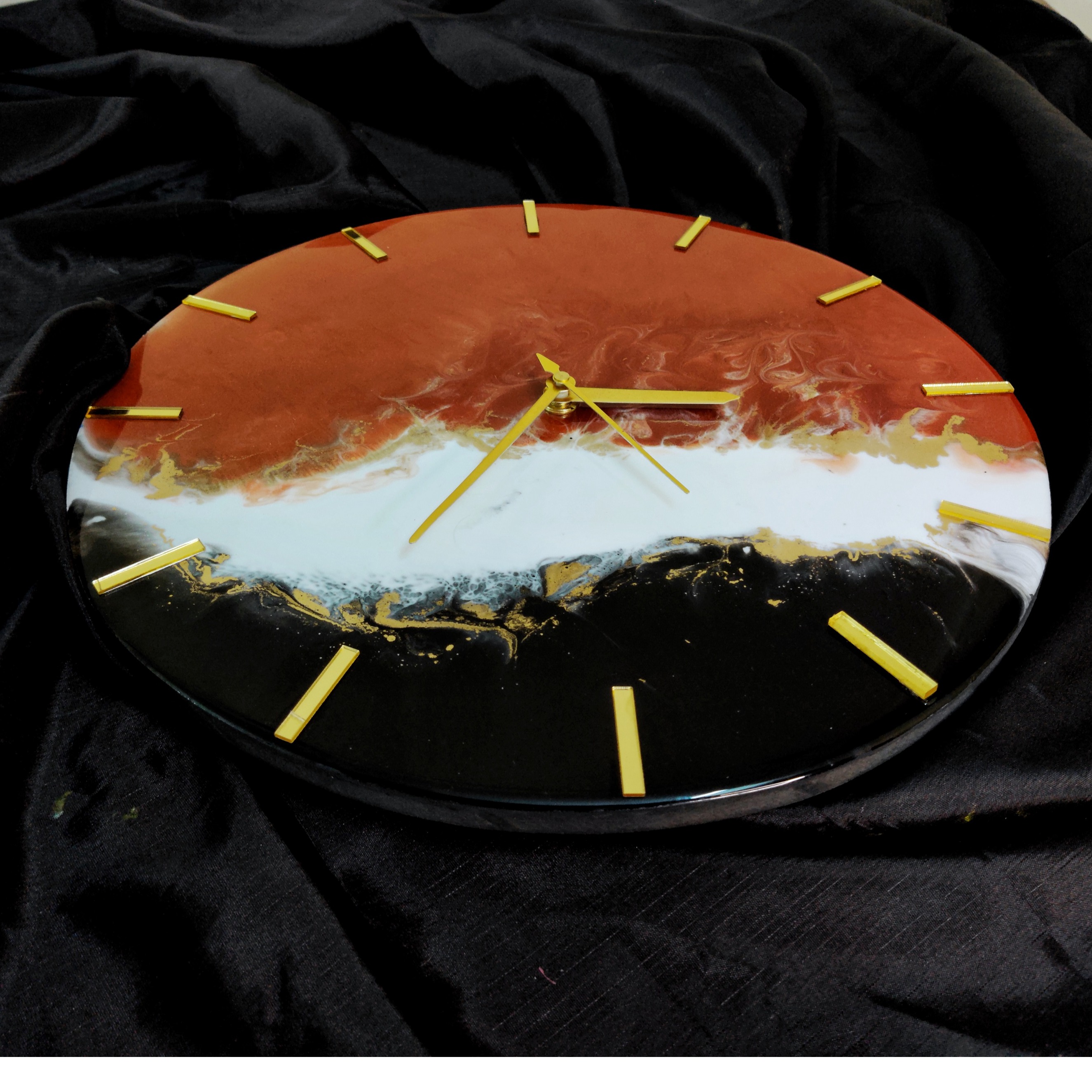 Resin Multi Color Wall Clock 12" - rear-view