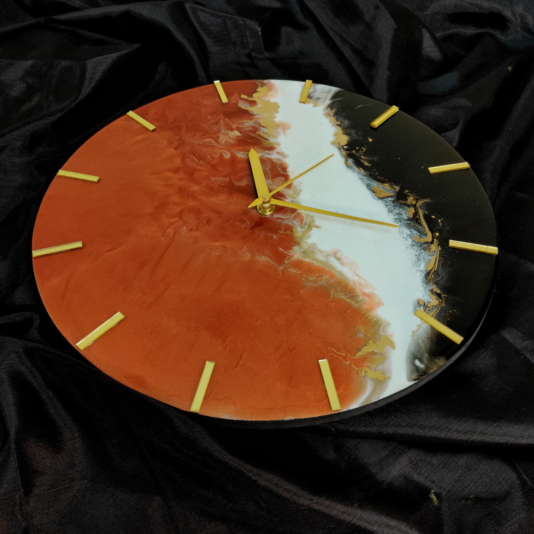 Resin Multi Color Wall Clock 12" - right-view