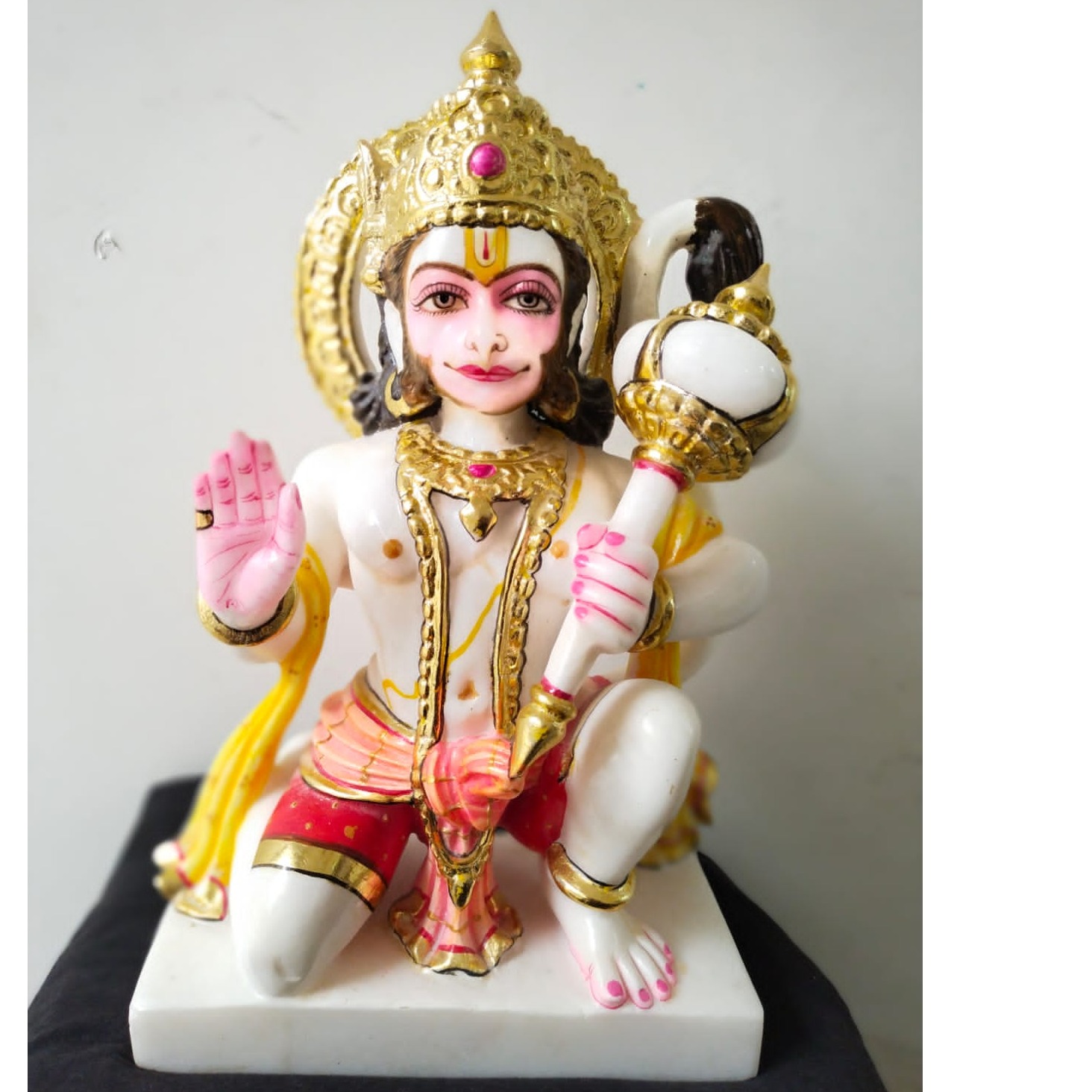 White Marble Hanuman Ji Statue - photo