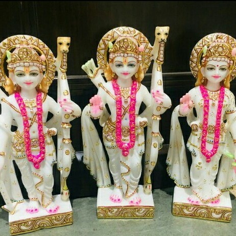 Marble Ram Darbar Statue - front-view