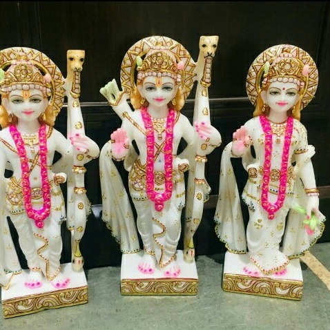 Marble Ram Darbar Statue - top-view
