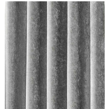 Grey Cotton Curtain - front_view