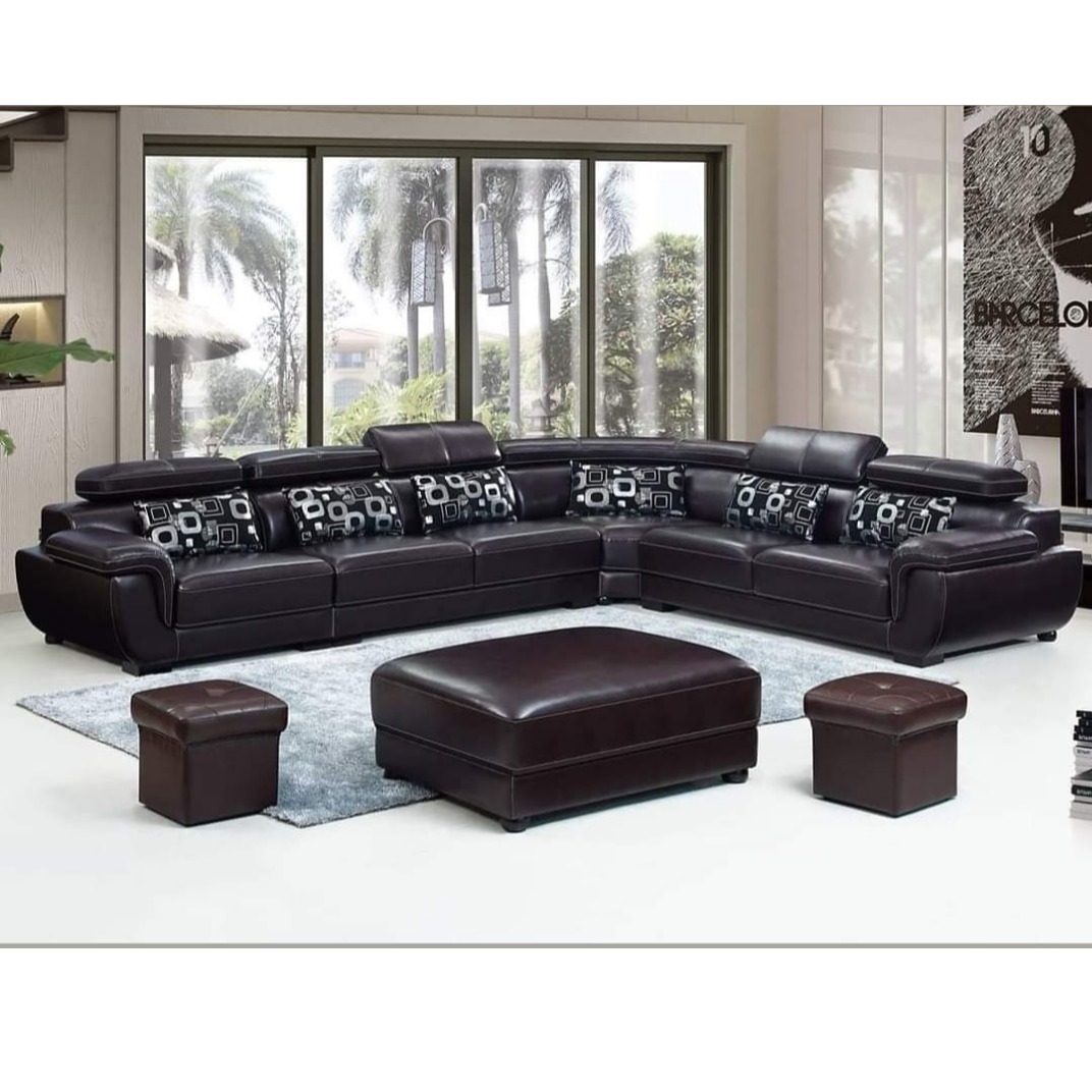 Yolo Leather King Size Sofa - rear_view