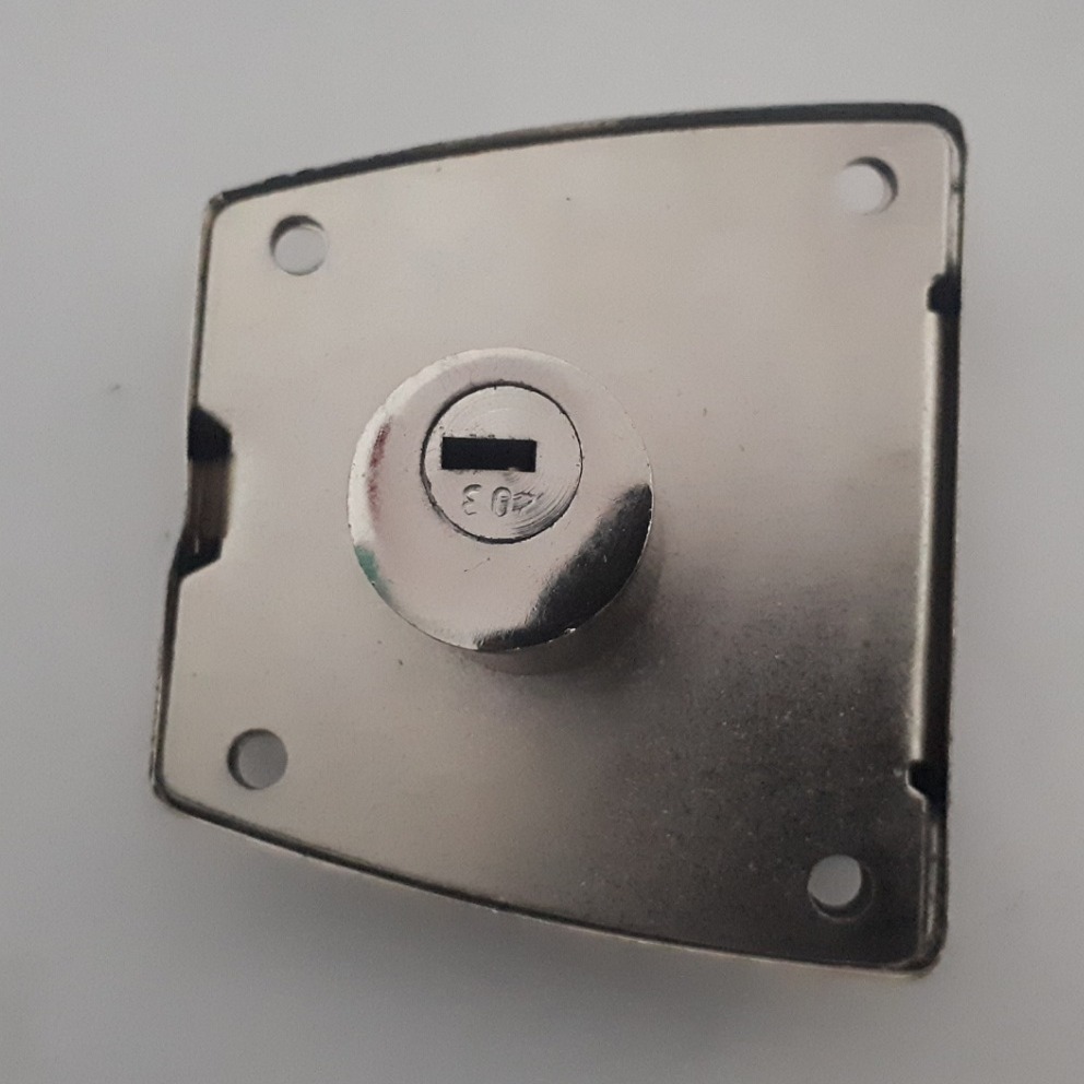 Cupboard Silver Lock - top-view
