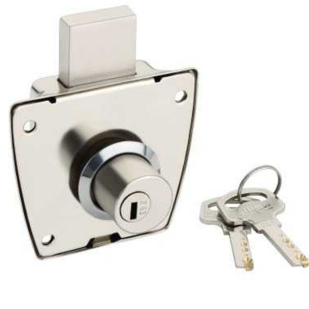 Cupboard Silver Lock - rear-view
