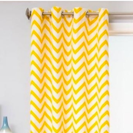 Eyelet Zig Zag Pattern Curtain - front_view