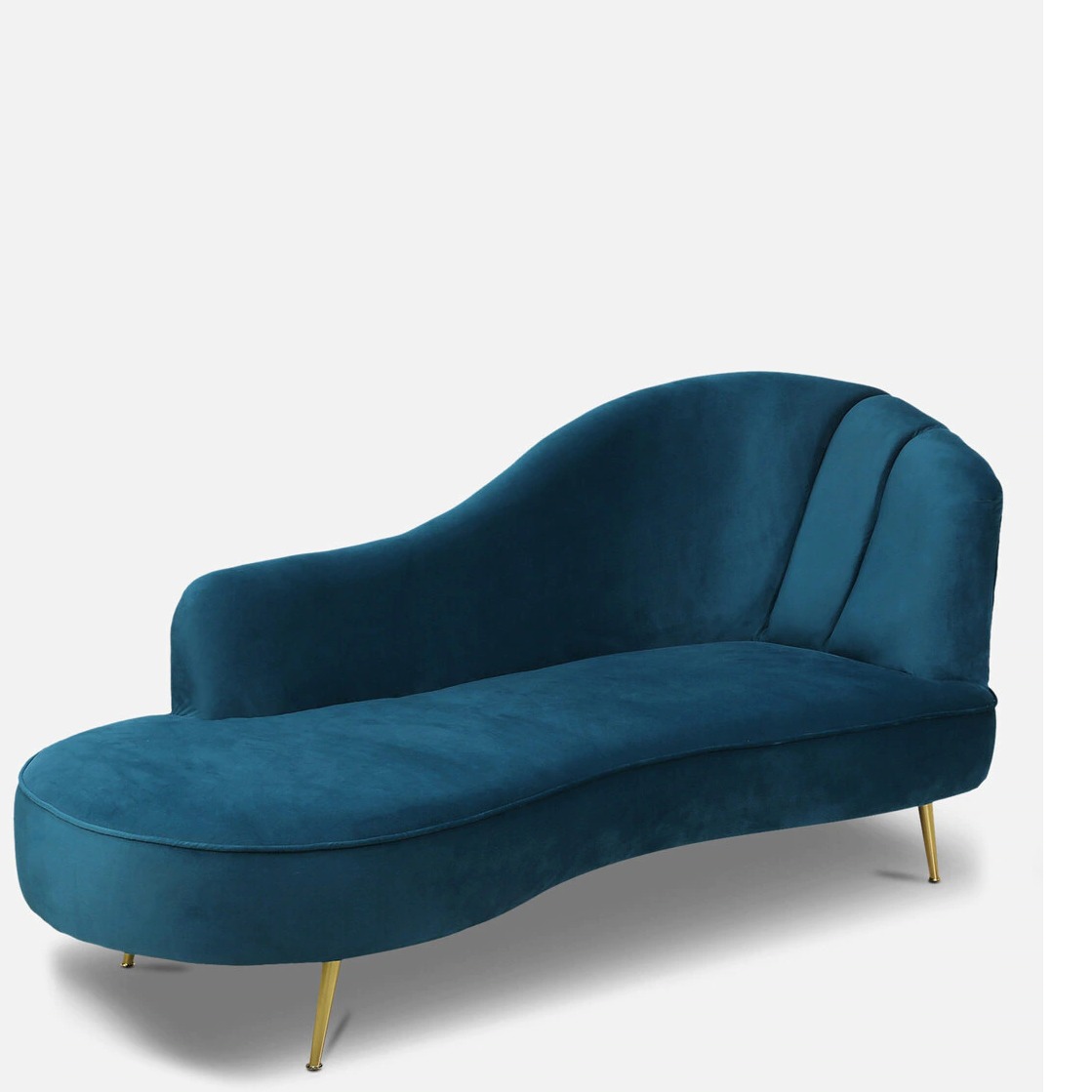 Premium Chaise Lounger Sofa in Blue Color - rear_view