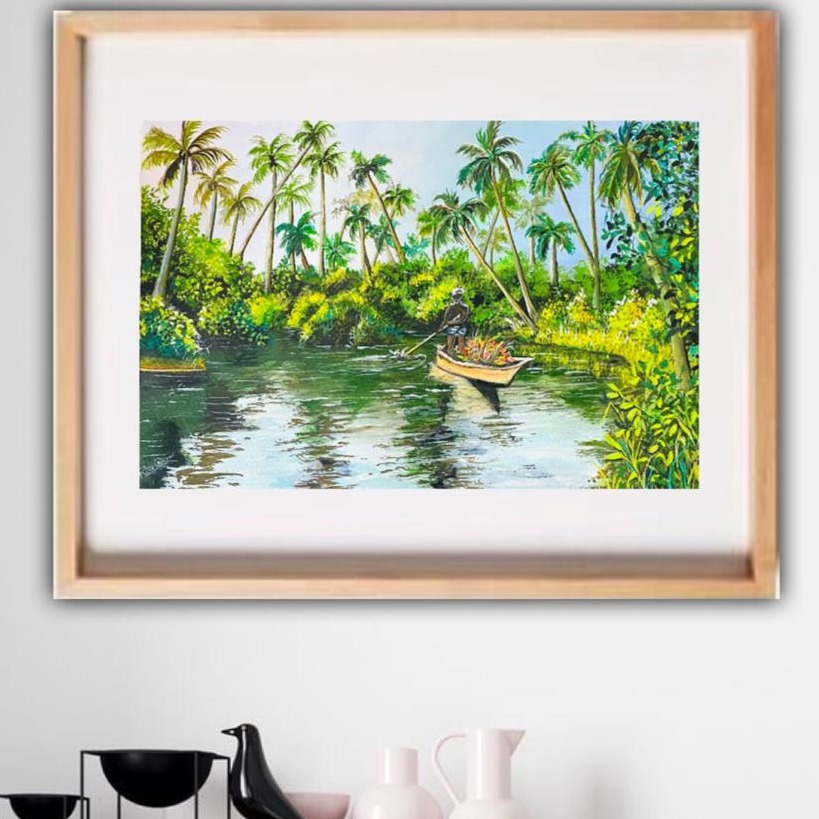 Beautiful Nature Realistic Wall Painting - front_view