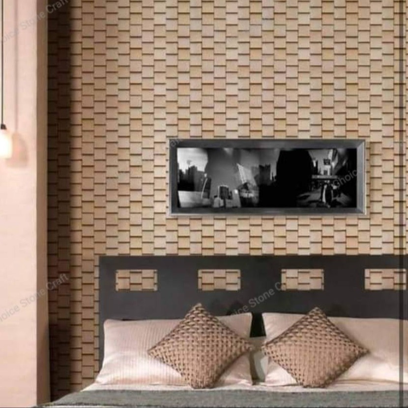Natural wood finish tiles - photo