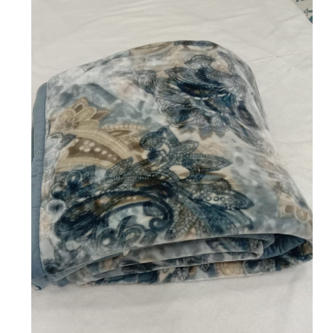 Floral Double Layer Polyester Blanket - photo