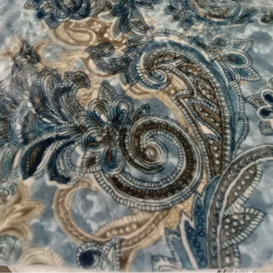 Floral Double Layer Polyester Blanket - right-view