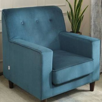 Fabric Lounge Chair - rear_view