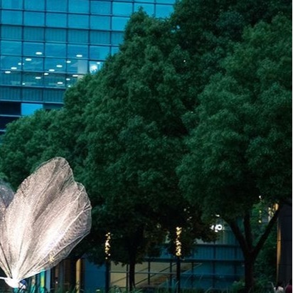 Butterfly Sculpture - left-view