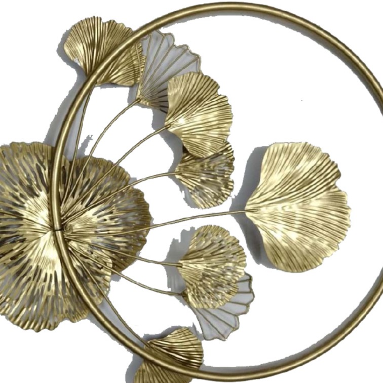 Multicolor Metal wall Hanging With Broad Flower - top_view
