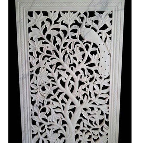 White Decorative Marble Jali I 15 mm - photo