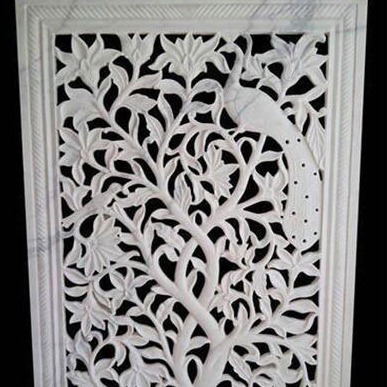 White Decorative Marble Jali I 15 mm - top-view