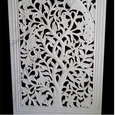 White Decorative Marble Jali I 15 mm - rear-view