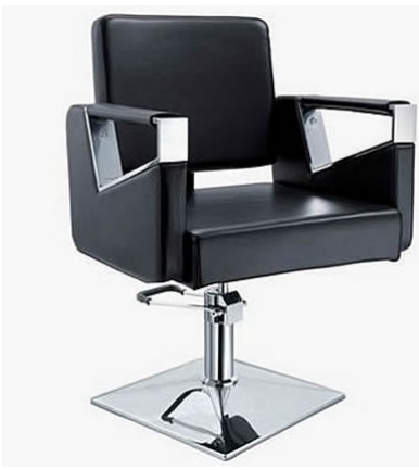 Black Salon Chair - front_view