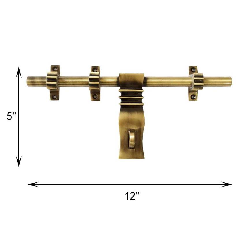 Antique Brass Aldrop For Door - front-view