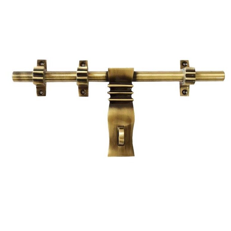 Antique Brass Aldrop For Door - rear-view