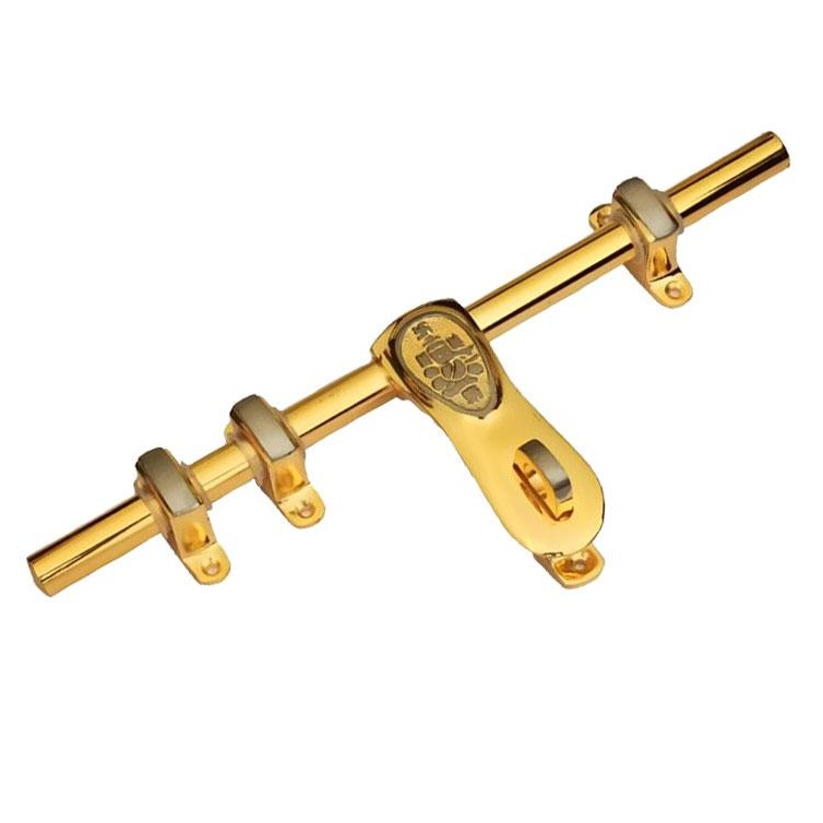 Gold & Silver Finish Brass Door Aldrop - top-view