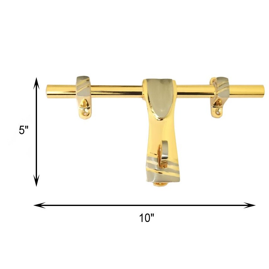 Brass Aldrop in Silver & Gold Colour - front-view