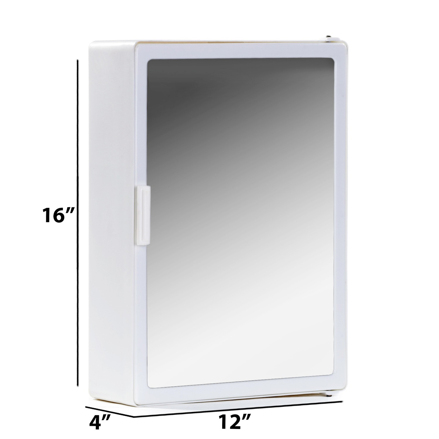 Bourget Bathroom Mirror Cabinet In White - left_view