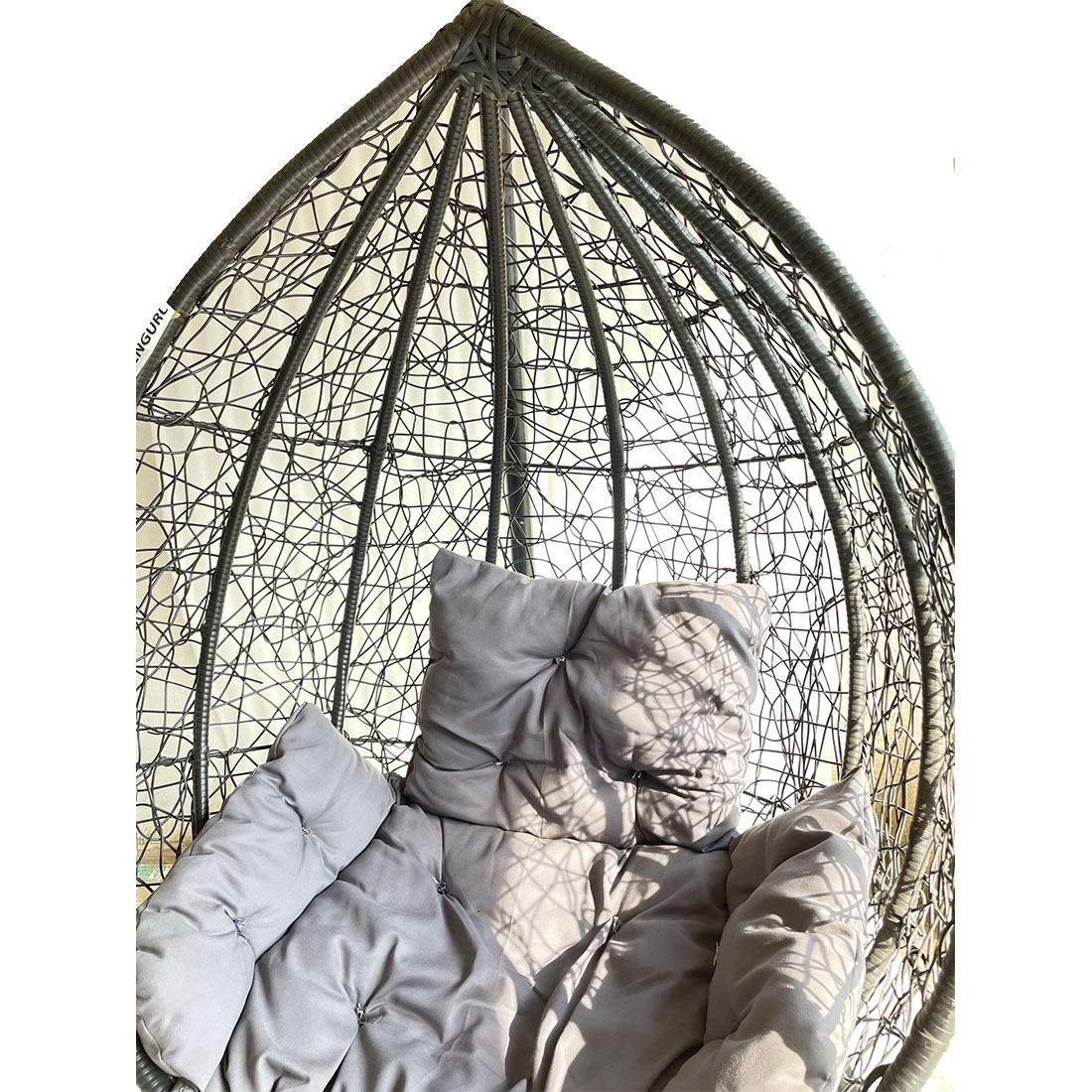 Swing Chair with Stand & Cushion - front_view