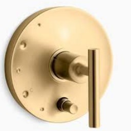 Showerhead, Vibrant Brushed Modern Brass - front-view
