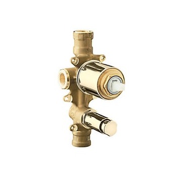 Showerhead, Vibrant Brushed Modern Brass - rear-view