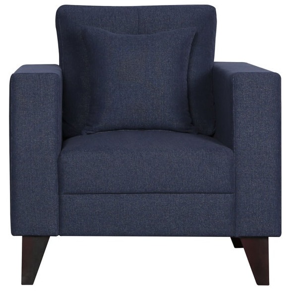 Hugo One Seater Sofa In Navy Blue - front_view