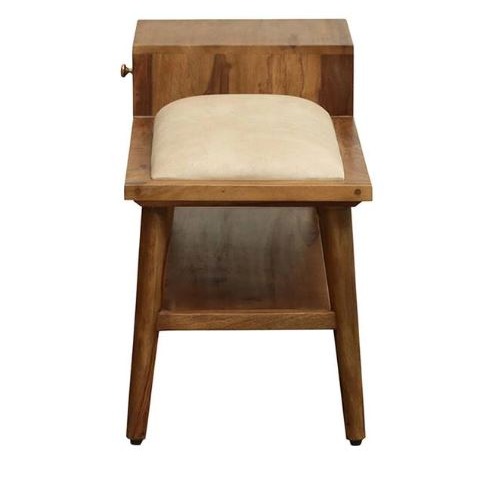 Zena Solid Wood Shoe Rack In Rustic Teak Finish - right_view