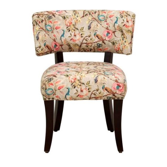Esme Solid Wood Slipper Chair In Multicolour - front_view