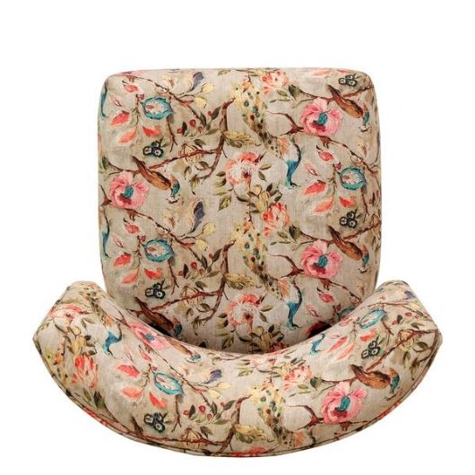 Esme Solid Wood Slipper Chair In Multicolour - top_view