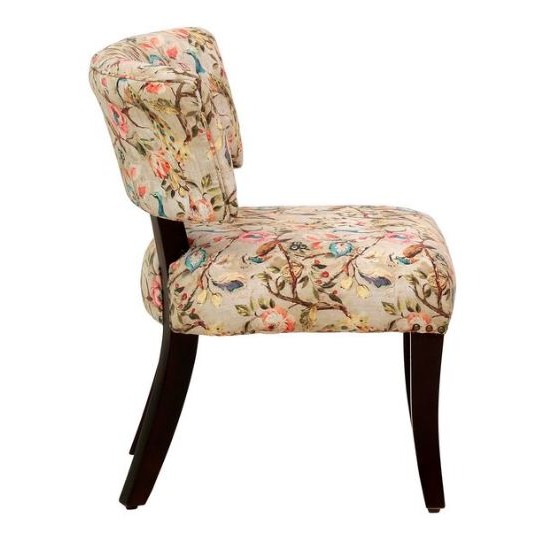 Esme Solid Wood Slipper Chair In Multicolour - left_view