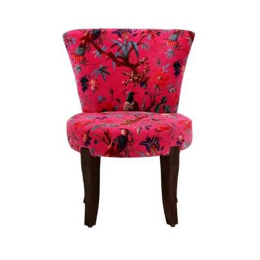 Emiko Solid Wood Slipper Chair In Multicolour - front_view