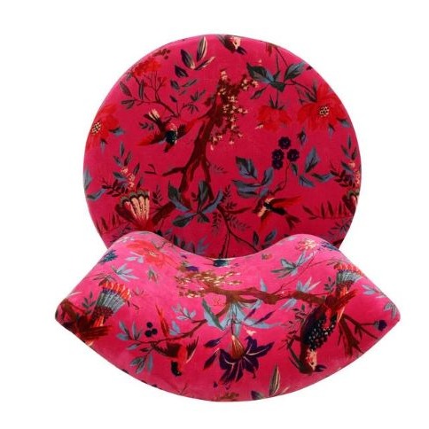 Emiko Solid Wood Slipper Chair In Multicolour - top_view