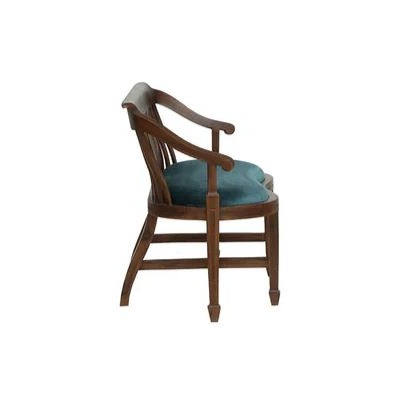 Olympia Teak Teal Wood Sofa - left_view