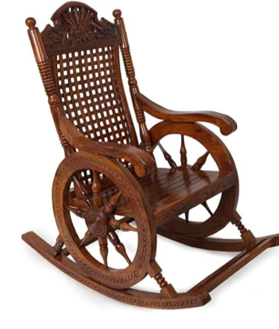 Warren Wooden Rocking Chair - rear_view