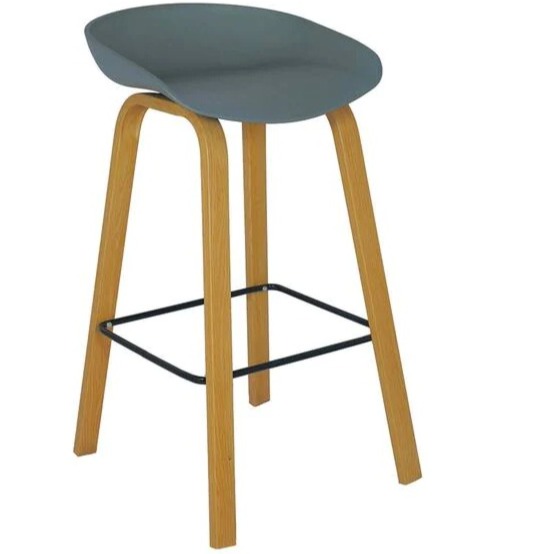 Harrington Bar Stool In Grey Color - rear_view