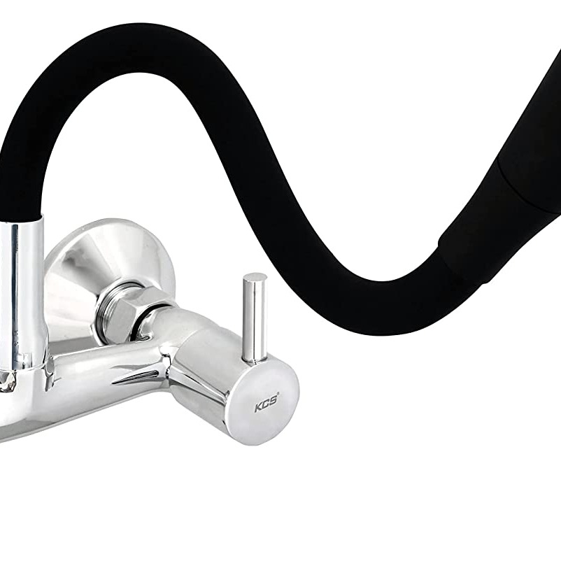 Matt black silicon flexible tap - top-view