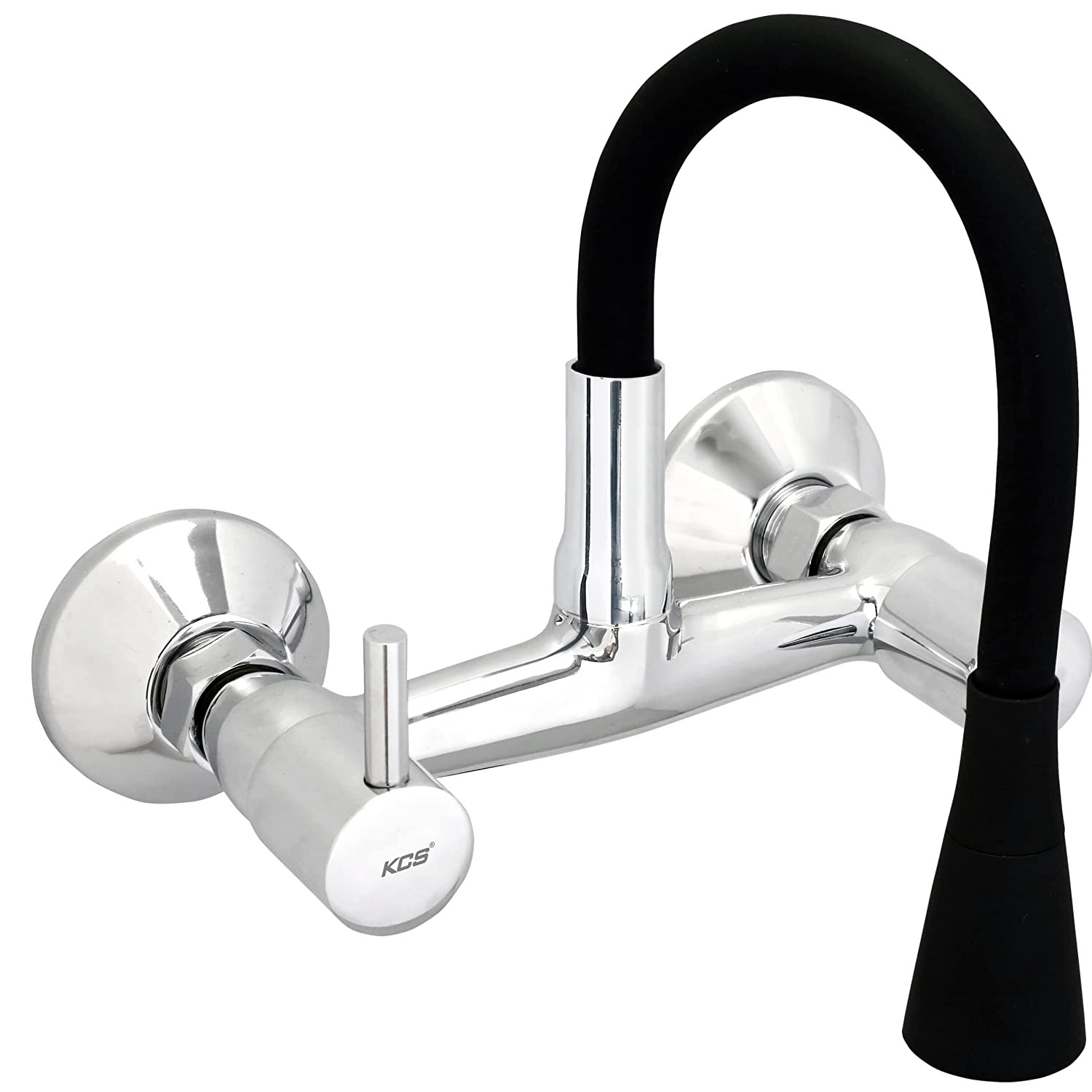 Matt black silicon flexible tap - rear-view