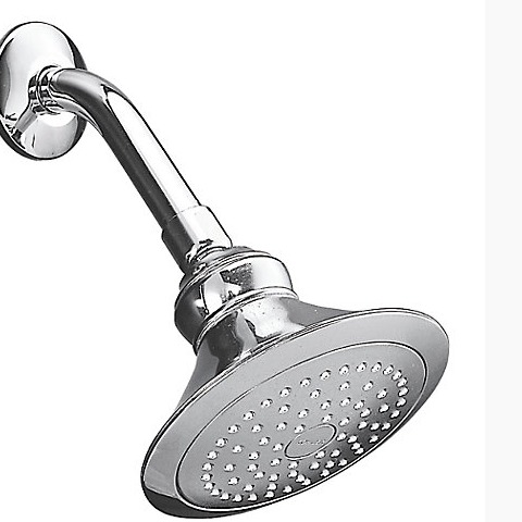 Kohler Finial Traditional 140mm Single-function Showerhead with shower arm and flange K-16351IN-CP - photo