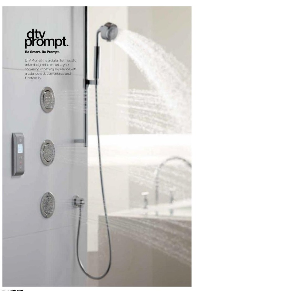 Kohler Finial Traditional 140mm Single-function Showerhead with shower arm and flange K-16351IN-CP - front-view